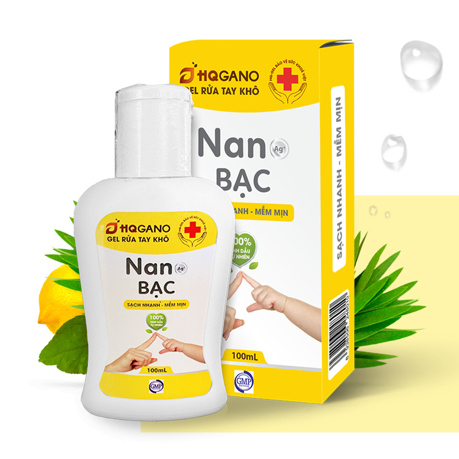 Nước Rửa Tay Khô Nano Bạc HQGANO - 100ml