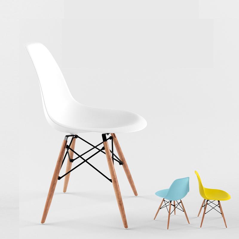 Ghế Eames chân gỗ đan IBIE nhiều tùy chọn