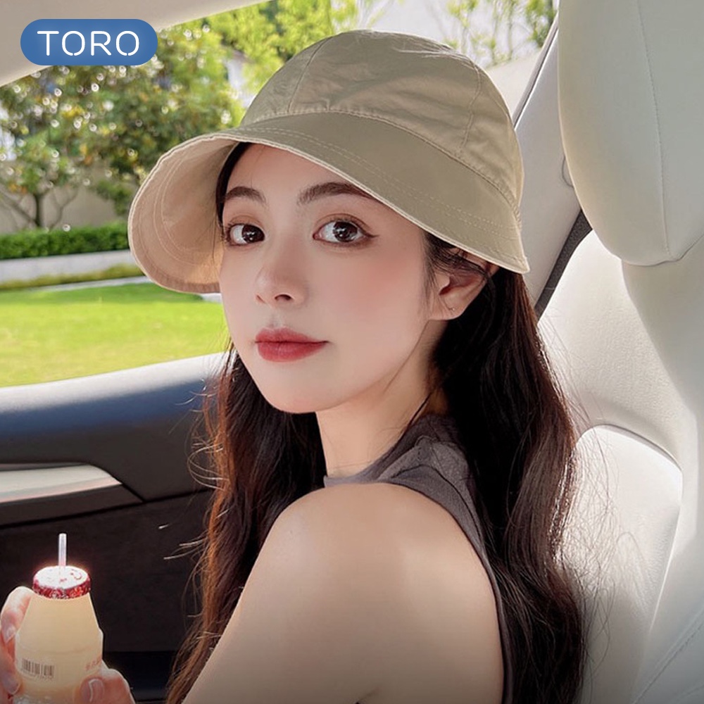 Mũ chống nắng Hàn Quốc, Nón vành rộng có móc đeo khẩu trang, chất liệu vải Acrylic khô nhanh thoáng mát cho ngày hè