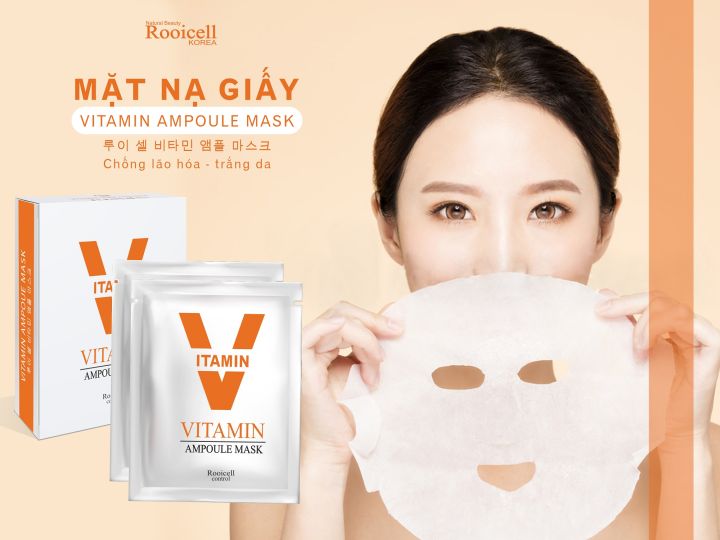 Qùa Tặng - Mặt nạ dưỡng da cao cấp Rooicell Vitamin Ampoule Mask - Made in Korea