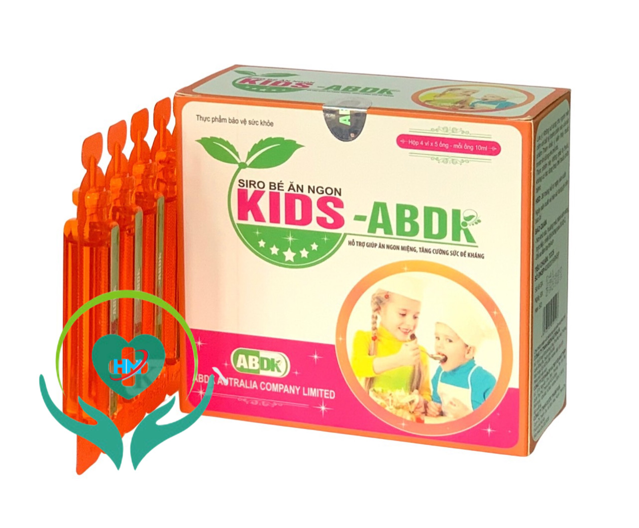 Siro Ăn Ngon KIDS - ABDK - Hộp 20 ống - Giúp trẻ ăn ngon miệng, hấp thu tốt dưỡng chất, thông minh, chóng lớn., Lisse
