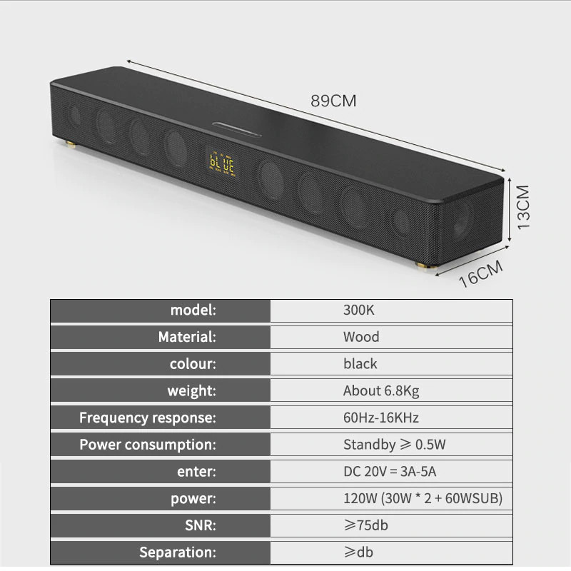 Bộ Loa Soundbar 5.1 300K + Loa Trầm S2 Tặng 02 Micro Không Dây AZONE