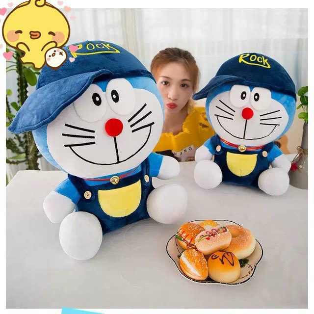 Gấu bông doraemon rock size 70cm - 110cm hàng Việt Nam chất lượng cao