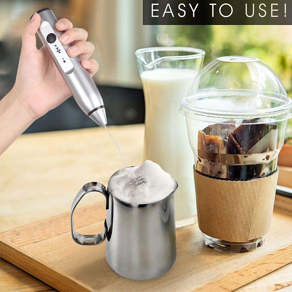 Trứng Be Cà Phê Sữa Uống Đánh Trộn 3 Tốc Độ Đầu Eggbeater Frother Khuấy USB Sạc Thực Phẩm Cầm Tay Máy Xay Đánh Trứng