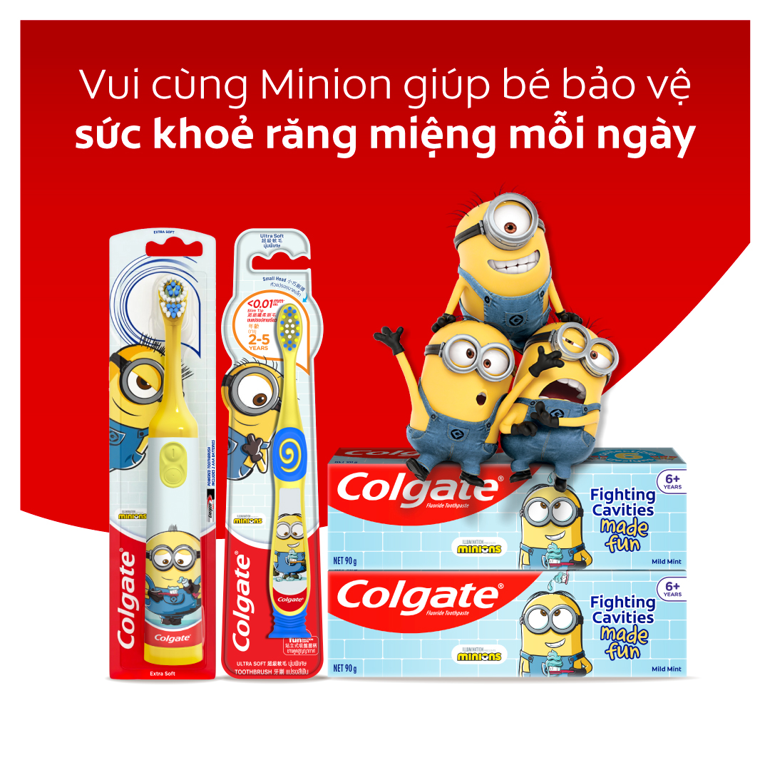 Bàn chải Colgate Minion dành cho bé từ 2 tuổi