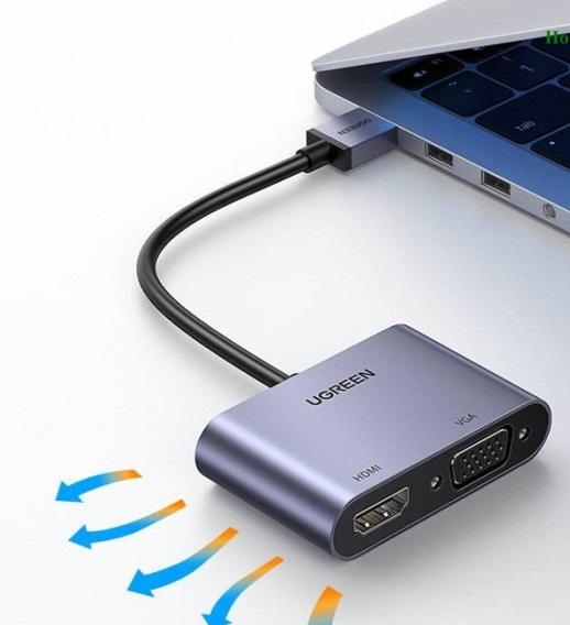 Cáp chuyển USB sang HDMI/ VGA Ugreen 20518 - Hàng chính hãng