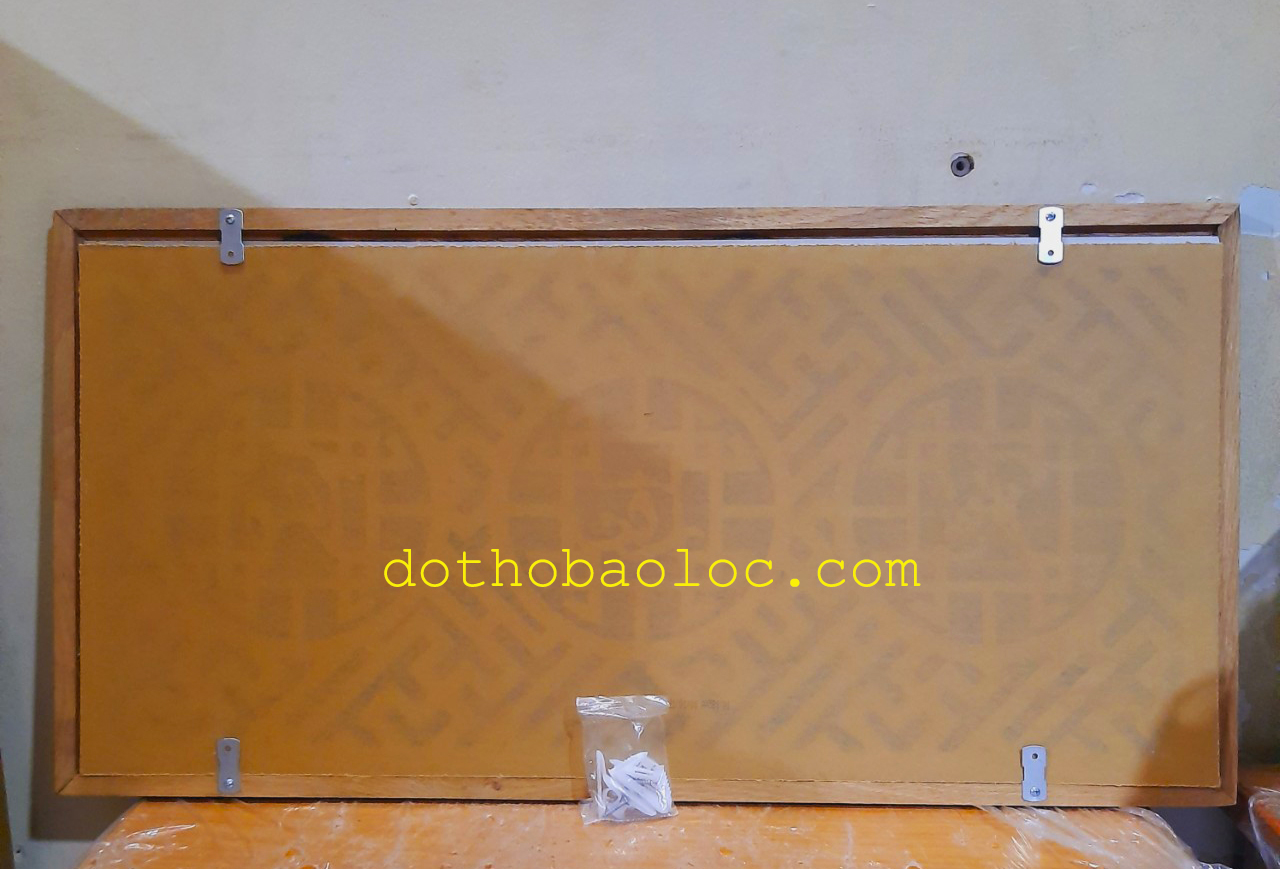 Tấm chắn khói Phúc Lộc Thọ cao 40cm x ngang 80cm 2 màu: vàng và đỏ - Tặng kèm ốc vít