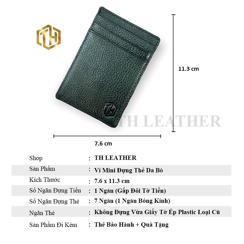Ví Đựng Thẻ Mini, Đựng Name Card Da Bò Thật, Bóp Cầm Tay Nhỏ Gọn Đựng Thẻ Card Holder - BH 12 Tháng