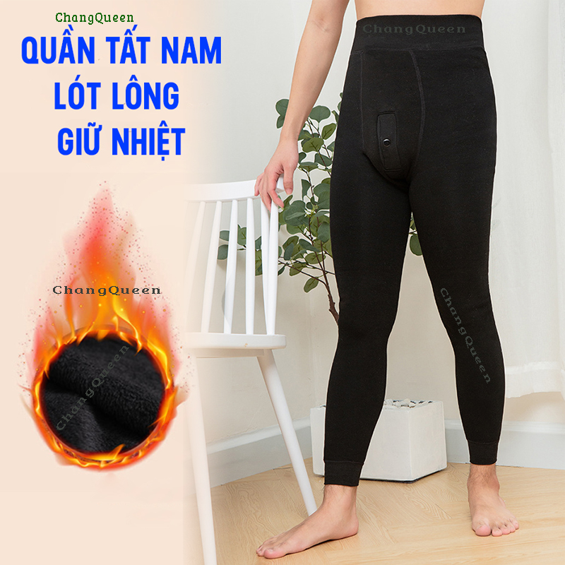 Quần Tất Lót Lông Nam [55 - 85kg], QUẦN GIỮ NHIỆT DÀY 400g chịu lạnh -7 độ, Quần Ôm Body Nam