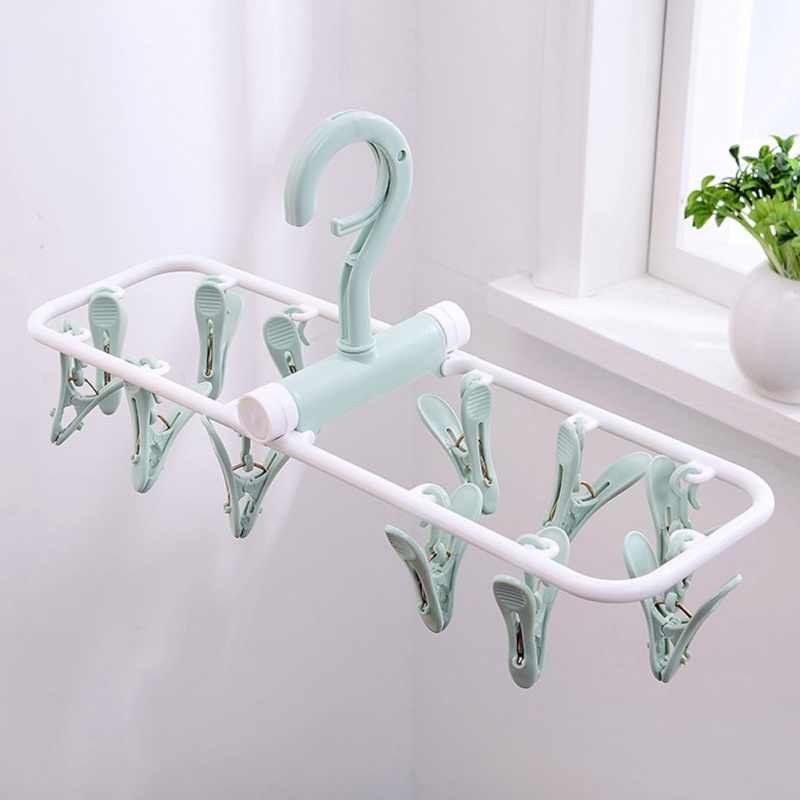 BỘ MÓC TREO QUẦN ÁO, VỚ XẾP GỌN, TIỆN DỤNG, CHỐNG GIÓ KHI PHƠI ĐỒ CHO TRẺ NHỎ
