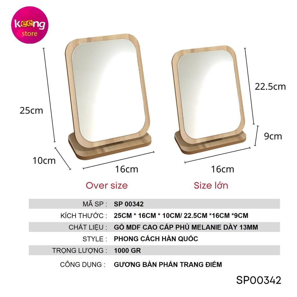 Gương Để Bàn Trang Điểm Gỗ Cao Cấp MDF Dày Dạn Hàng XK PINK CAT GDBGGCC01 ( TẶNG KÈM BÚT VẼ GƯƠNG