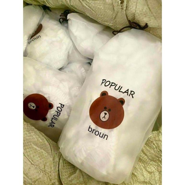 SET 100 MÀNG BỌC thực phẩm túi gấu có chun co giãn tái sử dụng - Hàng nhập khẩu