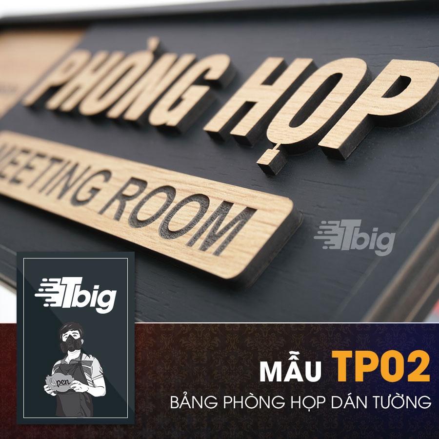 Biển bảng gỗ decor dán cửa Phòng Họp, văn phòng làm việc