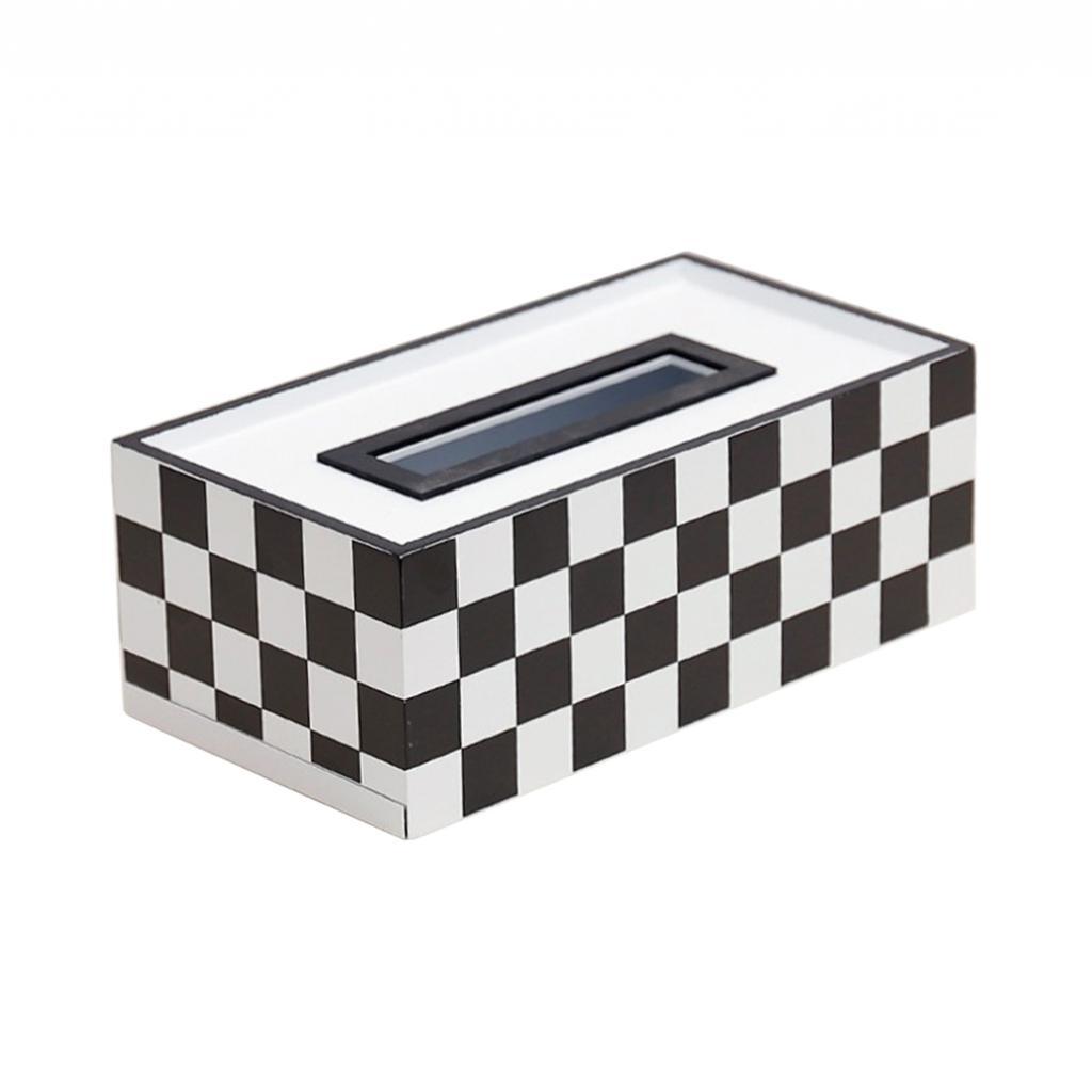 Wooden Tissue Box Cover Holder Case Paper Dispenser for Bathroom Bedroom