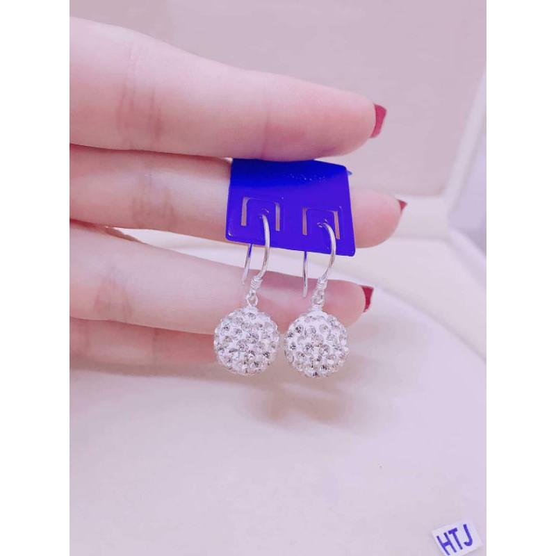 Bông tai bạc pha lê lấp lánh
