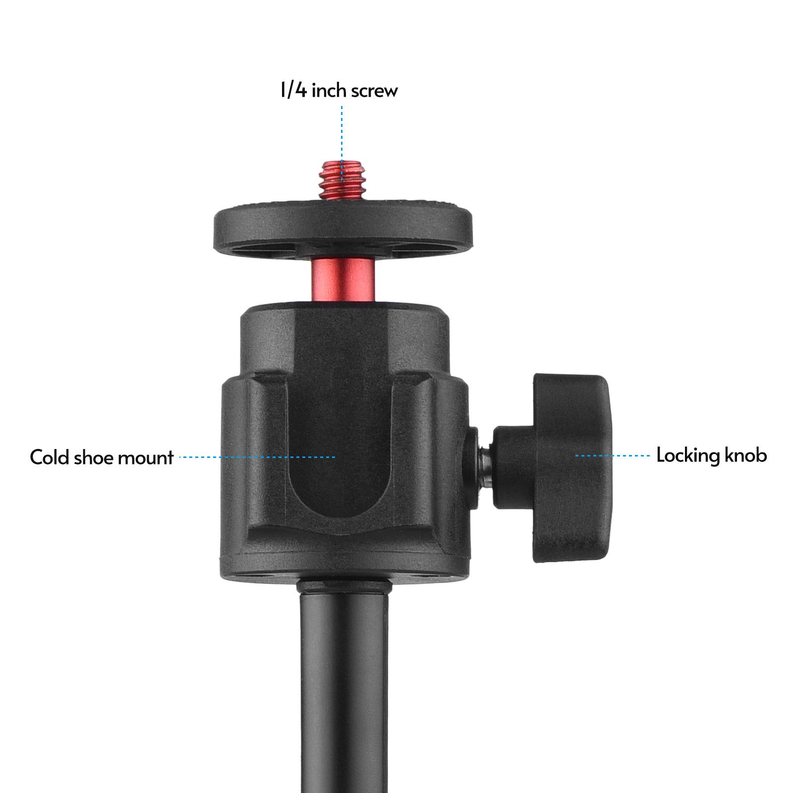 Lightweight Portable Tripod Extendable Tripod Stand Handle Grip with Adjustable Height for Phone Camera Selfie Video