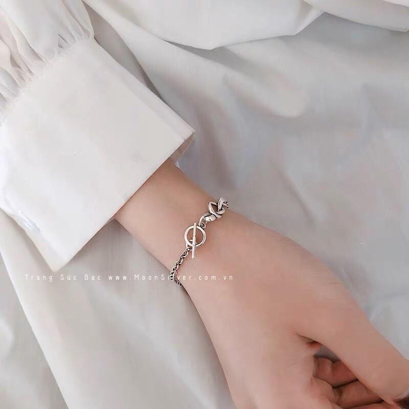Lắc Tay Bạc Thái Khoen Trái Tim