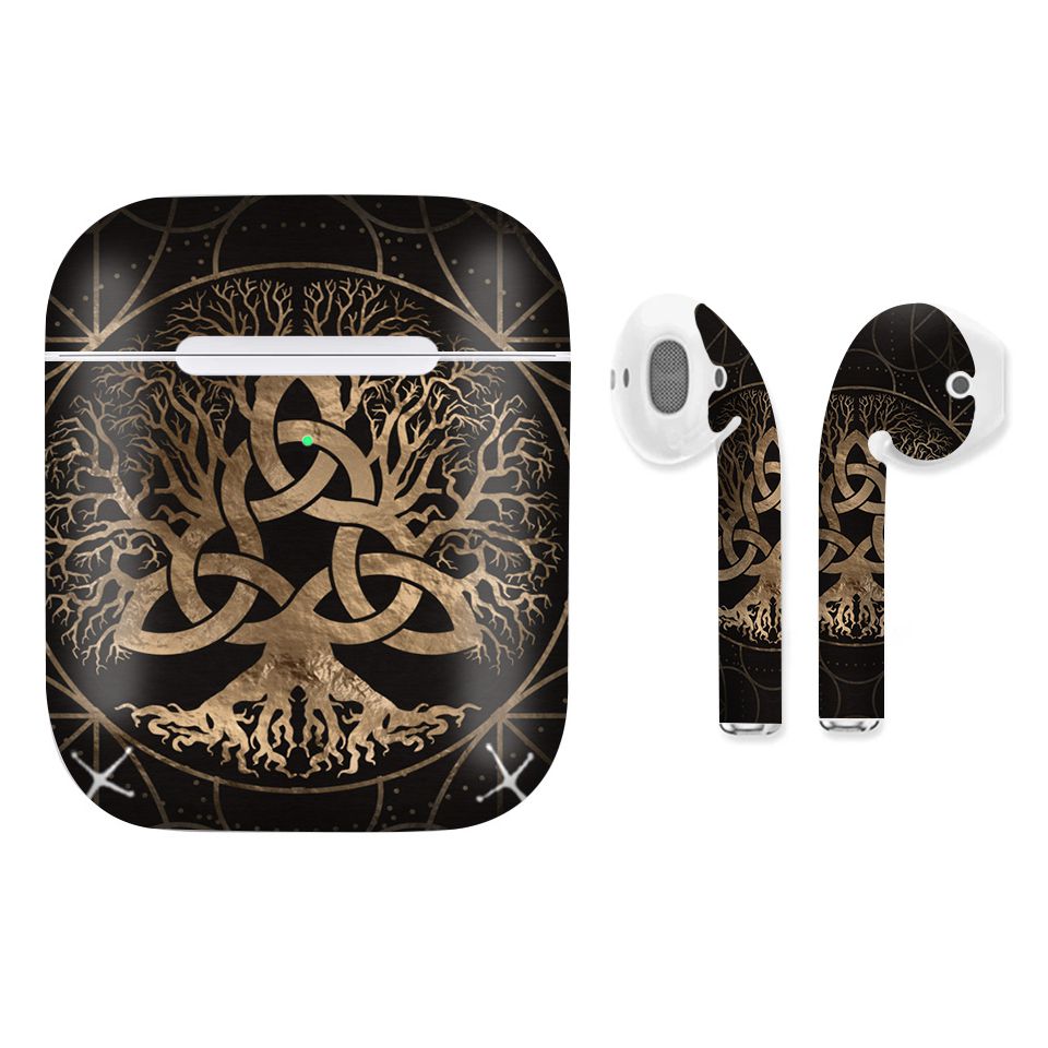 Miếng dán skin chống bẩn cho tai nghe AirPods in hình cây thế giới Tree of life Yggdrasil - AVG - 0x10166 (bản không dây 1 và 2