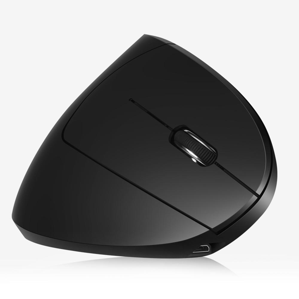 2.4G Wireless Vertical Mouse Rechargeable Upright Ergonomic Mouse 3 Adjustable DPI Levels RGB Flowing Light Plug N Play