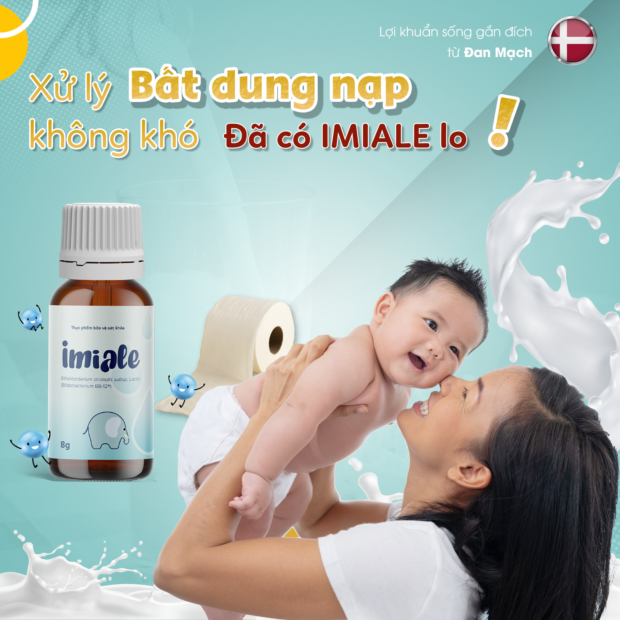 Men vi sinh IMIALE - Cải thiện tiêu hóa, biếng ăn, tăng đề kháng từ Đan Mạch