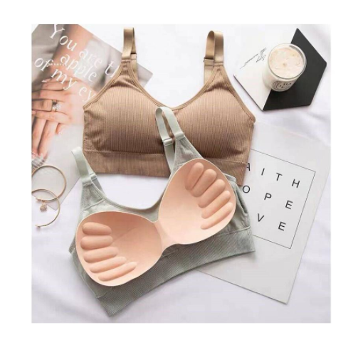 Áo Ngực CBTBRA01 Áo Bra Tập Gym Kiểu Dáng Thể Thao Chất Liệu Cotton Bề Mặt Gân Tăm 2 Dây Mặc Thoải Mái