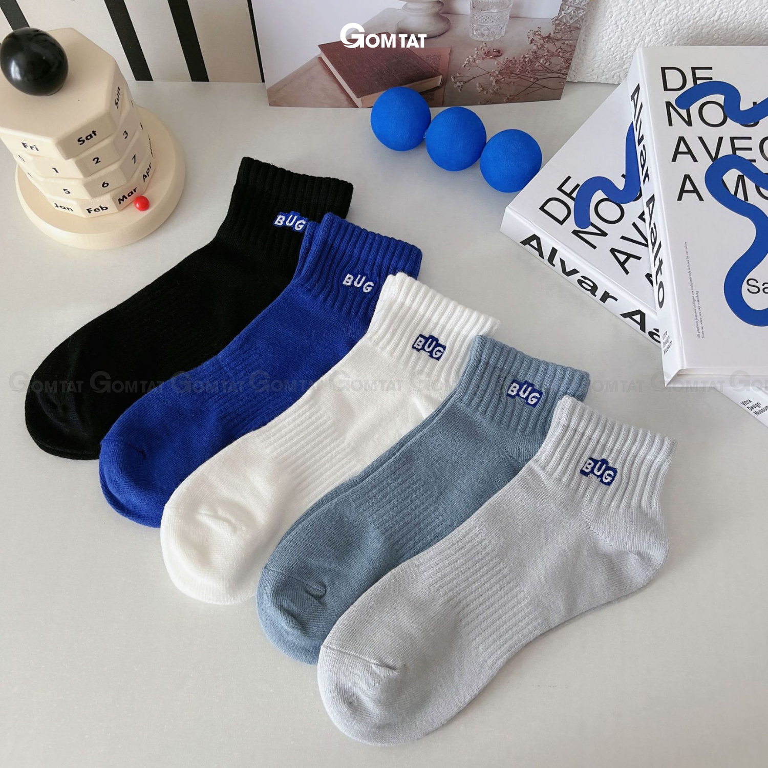 Hình ảnh Set 5 đôi Tất nam cổ ngắn chất liệu cotton cao cấp, vớ cổ thấp nam mềm mại thoáng mát 5 đôi sử dụng cả tuần - CNCC-BUG