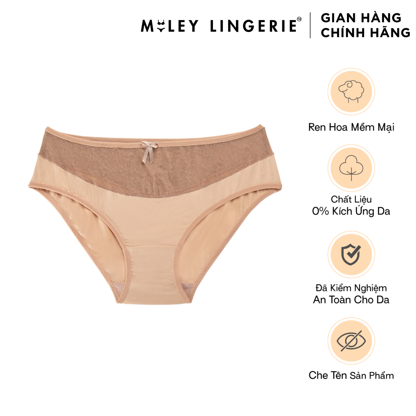 Quần Lót Nữ Dáng Bikini Thun Lạnh Phối Ren Active Miley Lingerie FMM_34