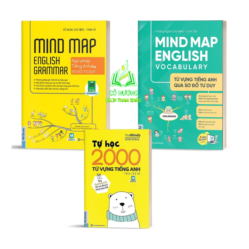 Sách - Combo Mindmap English và Tự Học 2000 Từ Vựng Tiếng Anh - MC