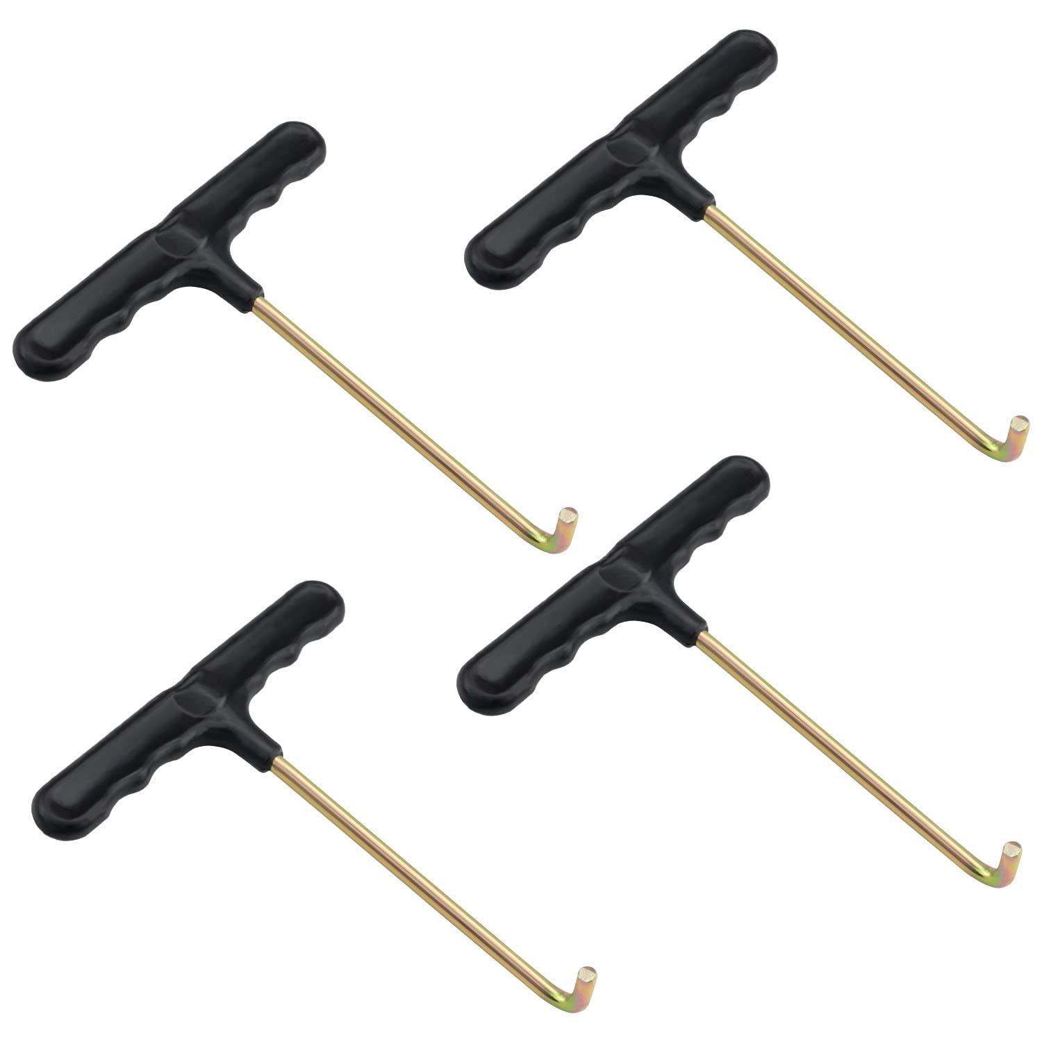 Công cụ đường lông vũ trang 5 phần T-How Metal Lều Thter Puller, Công cụ móc lò xo để nhảy tấm bạt lò xo