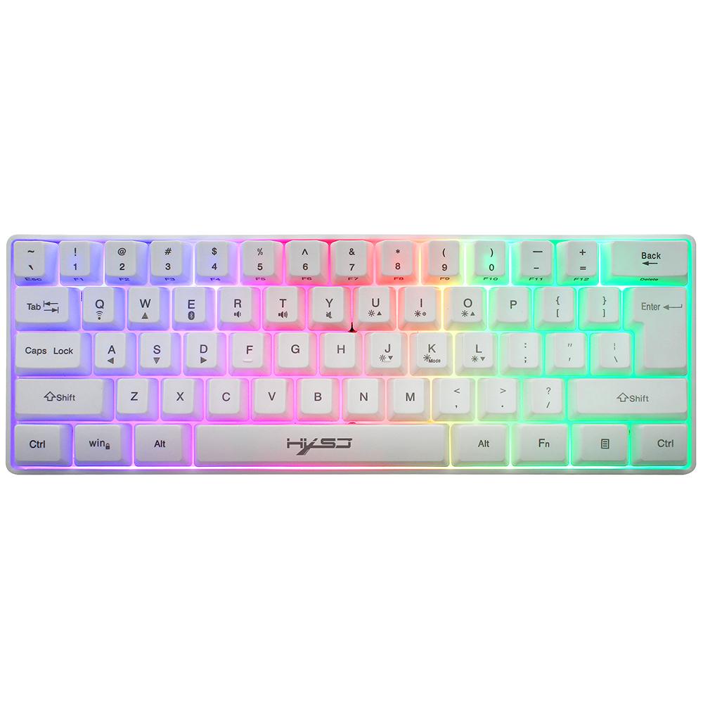 Hình ảnh HXSJ L500 61-key Dual-mode Keyboard BT 5.0 Compact Keyboard 2.4G Wireless RGB Backlit Keyboard
