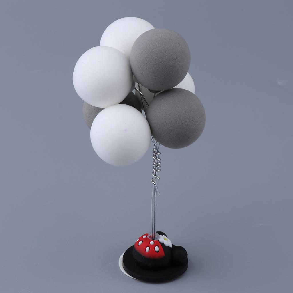 Creative Cute Balloons Dashboard Decorations Car Home Office Ornaments Best Birthday Holiday Gift (Grey+White)