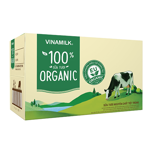 Thùng 12 Hộp Sữa Tươi Tiệt Trùng Vinamilk 100% Organic Không Đường (1lít)