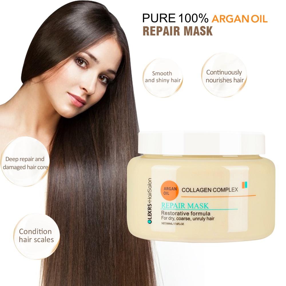 Kem ủ tóc Olexrs Hair Salon Collagen Complex 500ml phục hồi siêu mượt óng ả