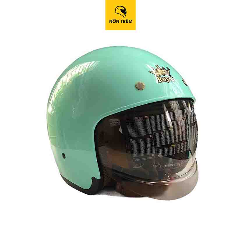 Mũ bảo hiểm 3/4 Royal M139 xanh ngọc bóng