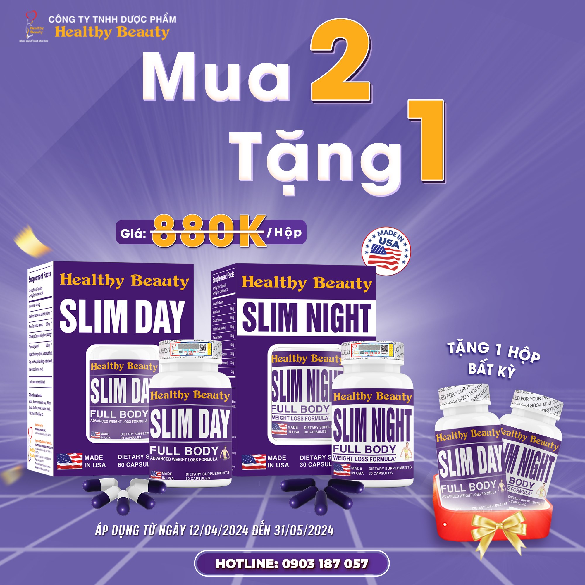 Viên Uống HB SLIMNIGHT 30 Viên