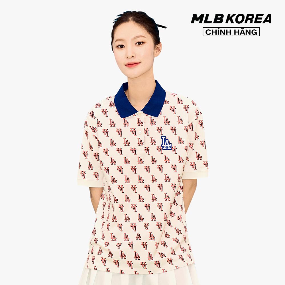 MLB - Áo polo nữ tay ngắn Classic Monogram Full Board 3FPQM0233