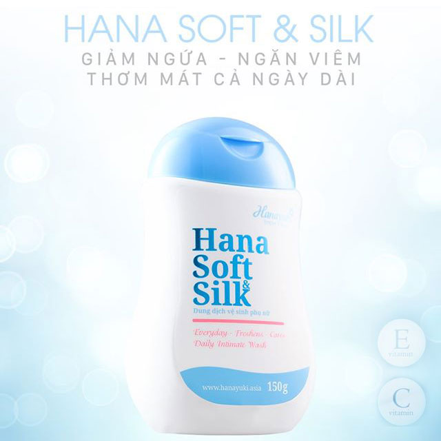 Dung Dịch Vệ Sinh Phụ Nữ &amp; Nam Hana Soft Silk - VB Soft Silk Hanayuki Chính Hãng Giữ Ẩm Cân Bằng Độ PH 150g