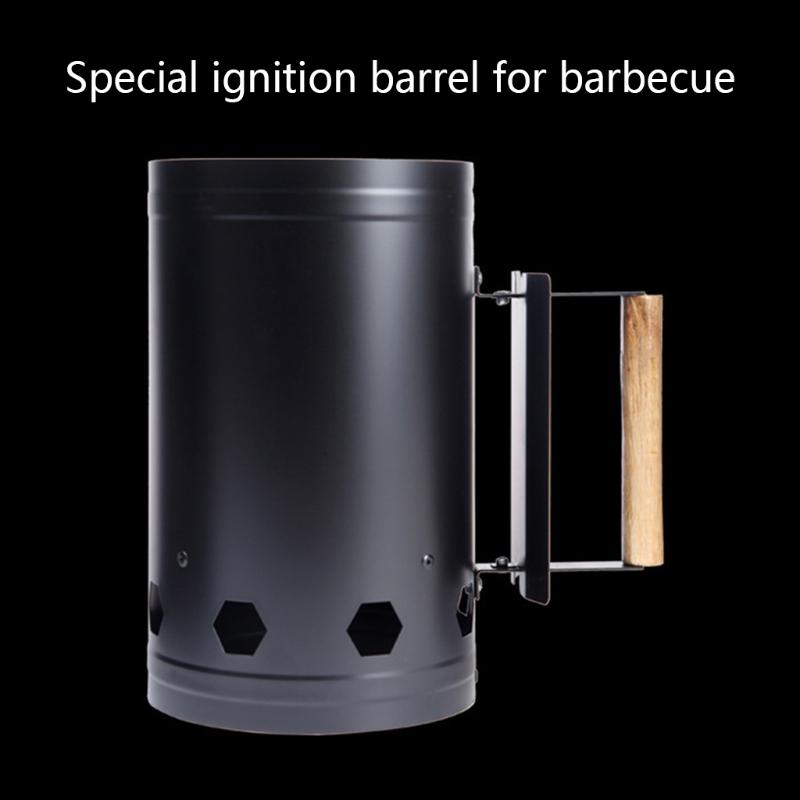 Nhanh Lửa Starter Xô Thép Không Gỉ Đánh Lửa Than Thùng Ngoài Trời Bếp Nướng Carbon Đánh Lửa Nòng BBQ T3EA