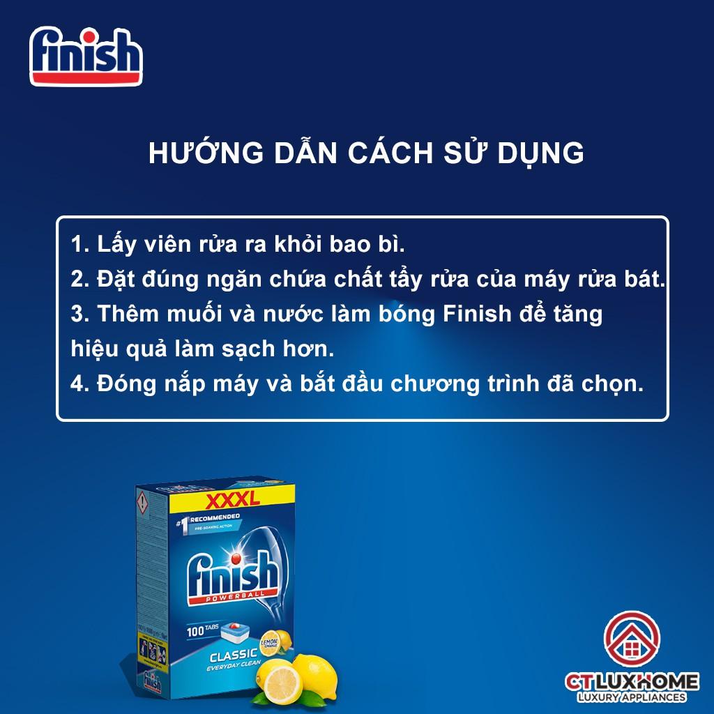 Viên rửa bát Finish Classic hương chanh 100 viên