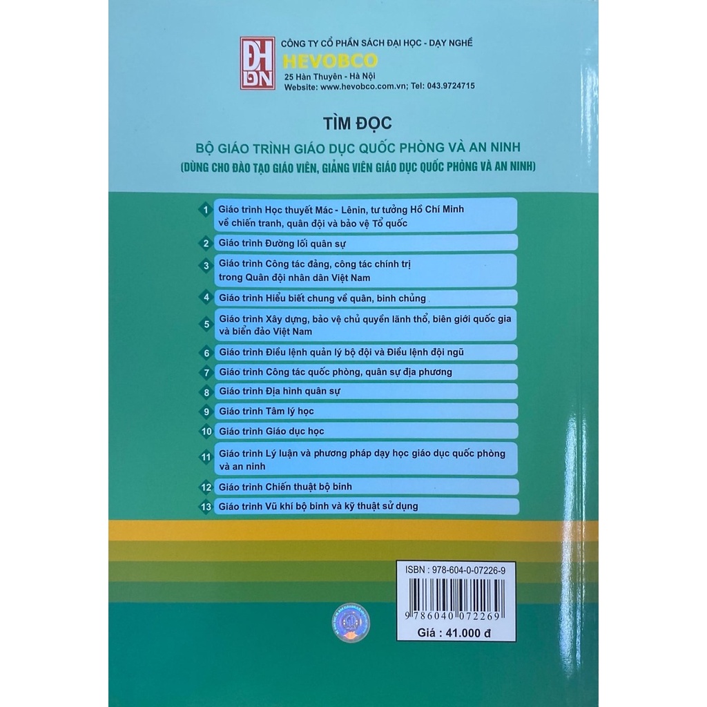 Giáo Trình Đường Lối Quân Sự - Dùng cho Giáo Viên, Giảng Viên Giáo Dục Quốc Phòng và An Ninh