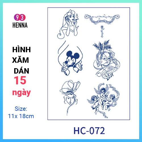 Hình Xăm Dán Tạm Thời Thảo Dược 15 Ngày mã HC072