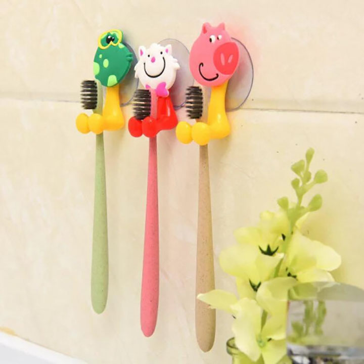 Combo 5 Móc Hít Tường Treo Bàn Chải Hình Thú
