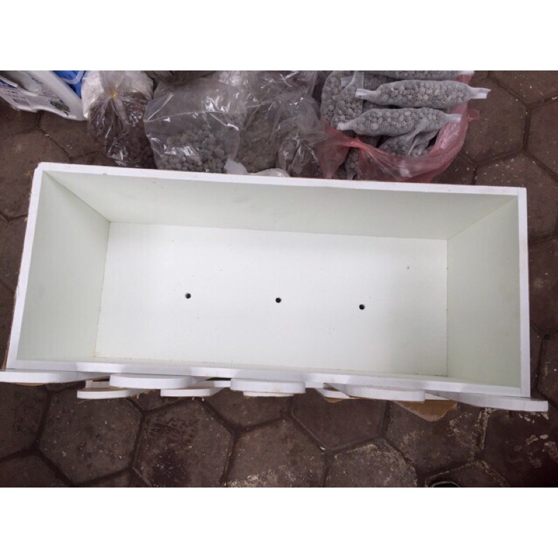 Chậu trồng cây nhựa composite viền hàng rào 50x25x25cm