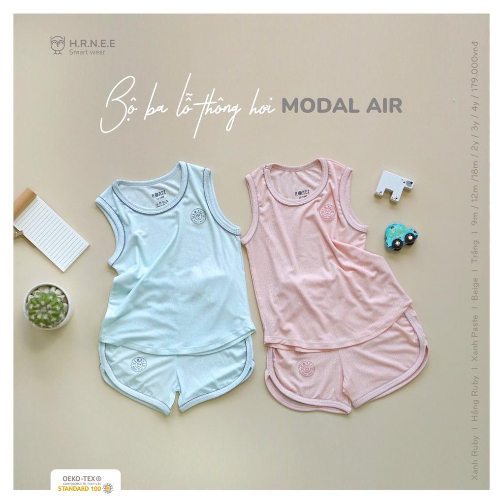 Bộ ba lỗ modal gỗ sồi Hrnee cho bé 9m - 4Y