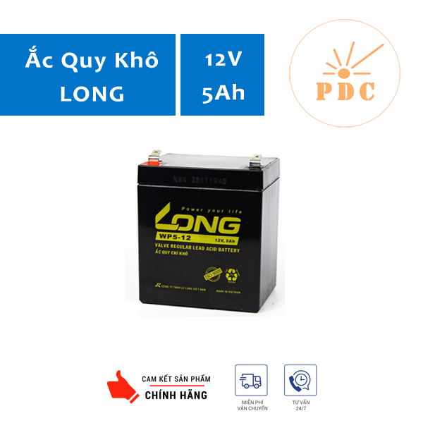 Ắc Quy Kín Khí Long 12V 5Ah WP5-12 - - Hàng Chính Hãng