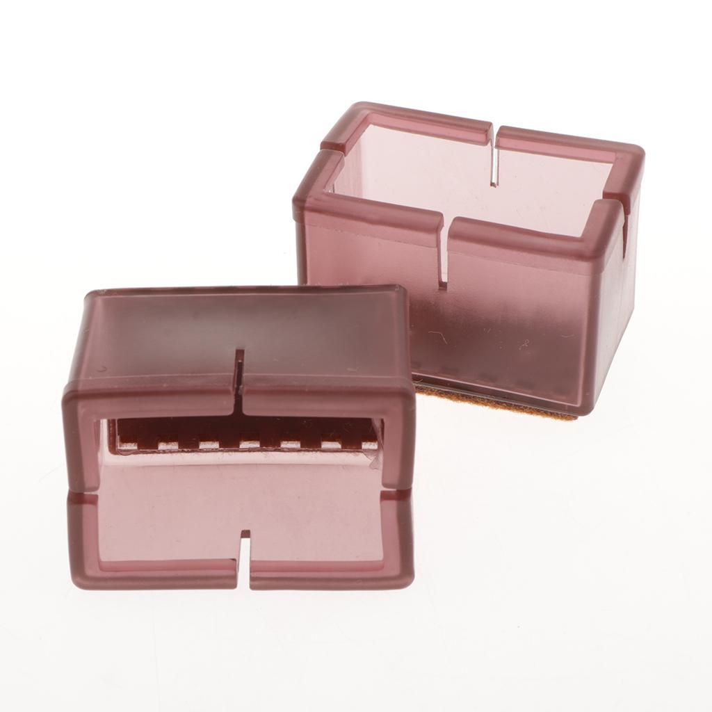 10x Chair Leg Caps Cover Rectangle Protectors