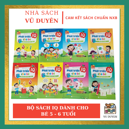 Sách - Bộ phát triển IQ cho bé 5 đến 6 tuổi (Combo 8 quyển)