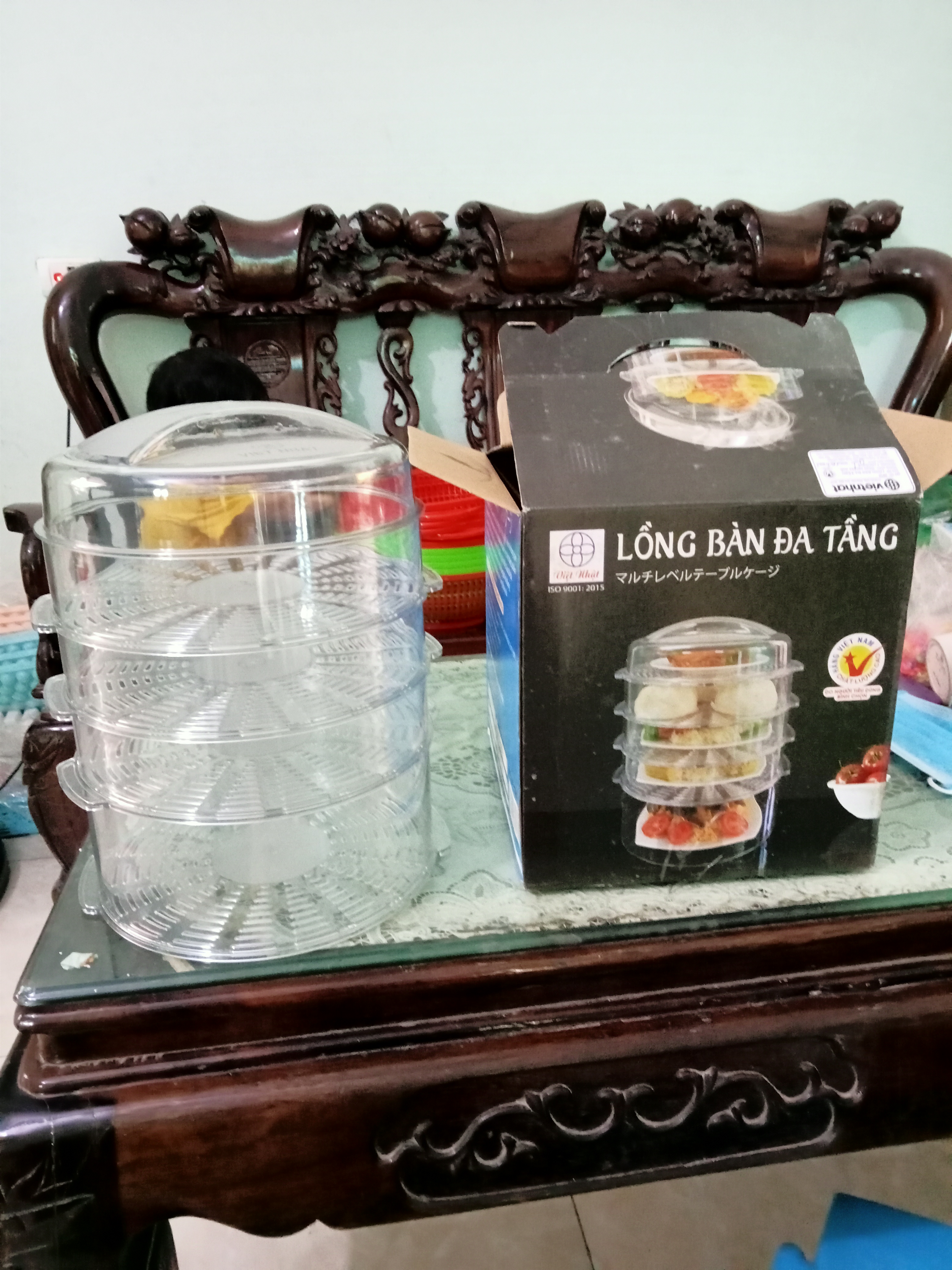 Lồng bàn 5 tầng trong suốt hãng nhựa việt nhật