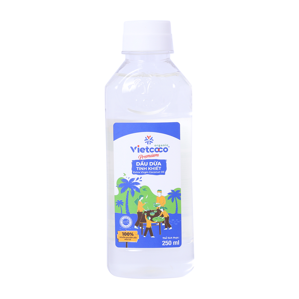 Dầu Dừa Nguyên Chất Organic Vietcoco 250ML