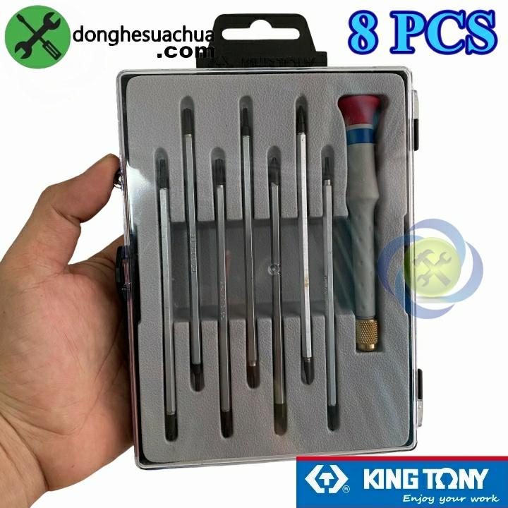 Bộ vít sửa điện tử 8 chi tiết hai đầu Kingtony 32607MR